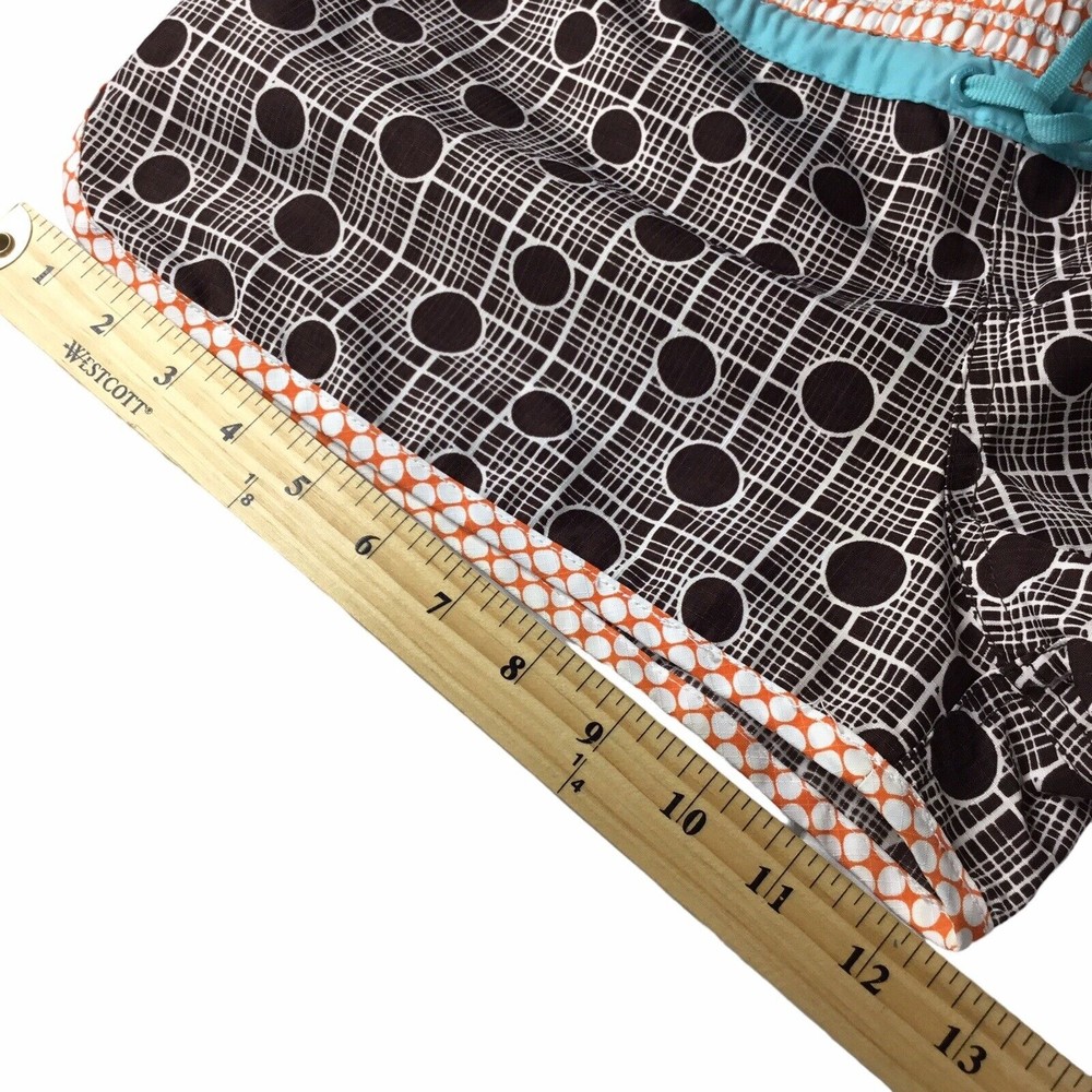 Roxy Size 11 Brown orange geometric board shorts Polyester Style L469569 - Picture 9 of 12